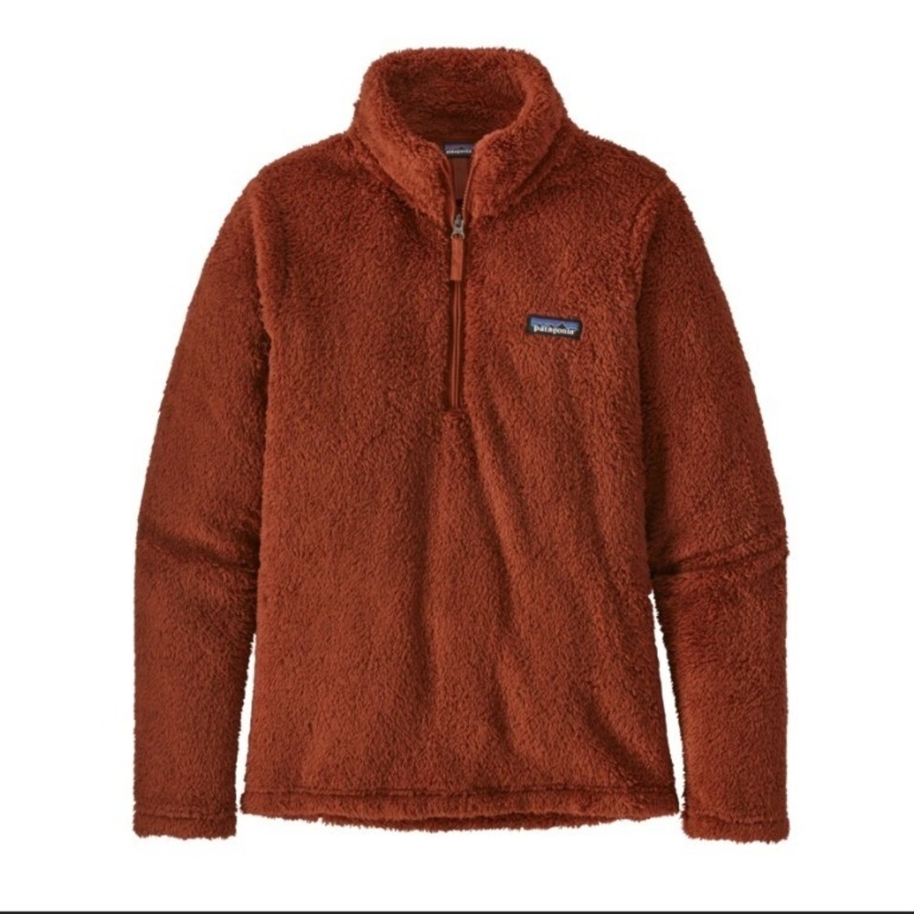 Patagonia Women's Los Gatos 1/4-Zip High-Pile Burnished Red Pullover Fleece - M